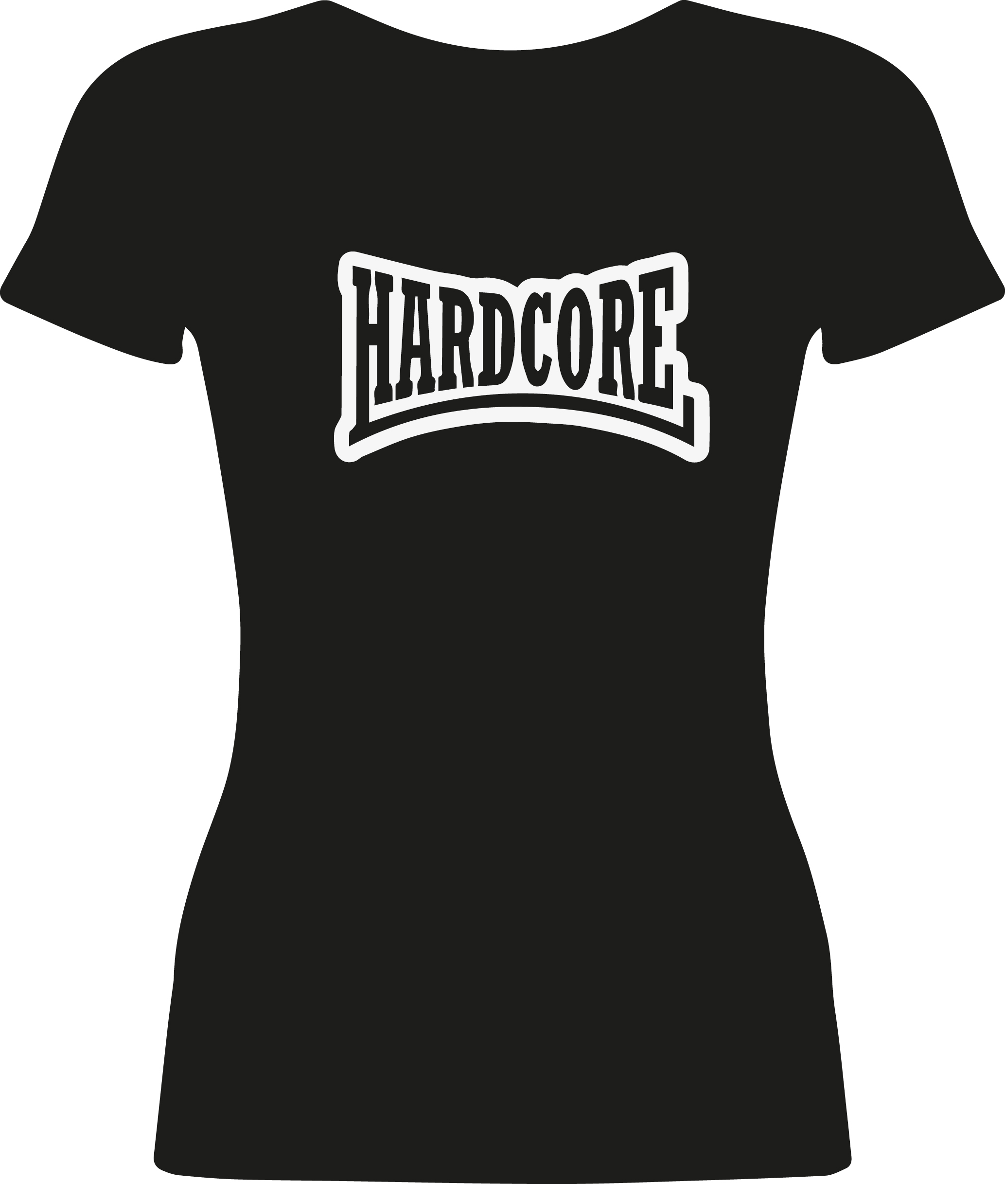 T-shirt Hardcore logo Outline Vrouw